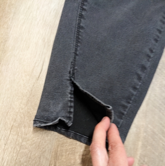 Democracy Gray Freedom Ankle Skimmer Jeans Bead Embroidered Size 8 - Picture 9 of 12